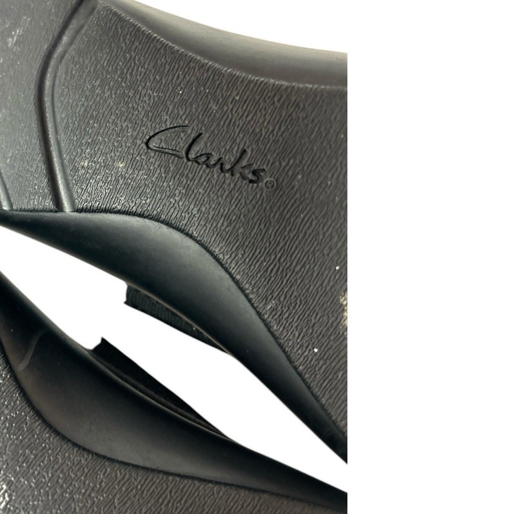 Clarks Cora Gema Mary Jane Black Leather Flats Size 11 Dark Academia Comfort - Picture 11 of 12